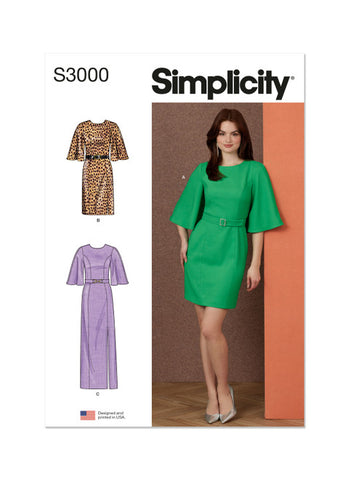 Pattern, SIMPLICITY 3000, Misses' and Women's Dress in Three Lengths