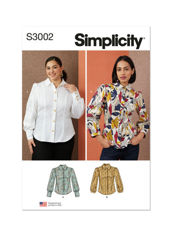 Pattern, SIMPLICITY 3002, Misses' and Women's Blouses