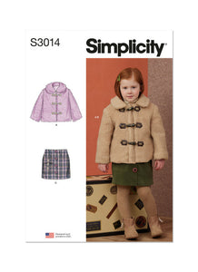 Pattern, SIMPLICITY 3014, Children's Jacket and Skirts