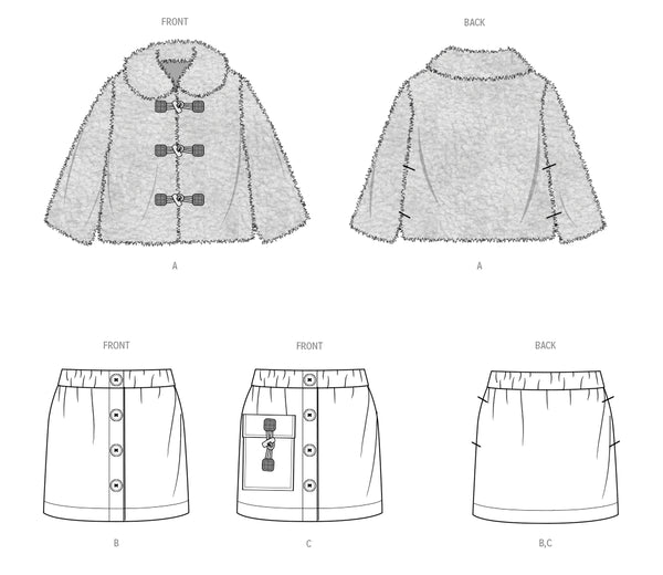 Pattern, SIMPLICITY 3014, Children's Jacket and Skirts
