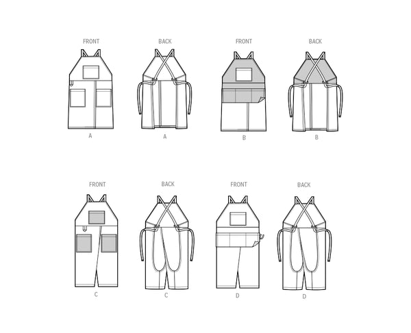 Pattern, SIMPLICITY 3021, Misses' Aprons and Pant Aprons