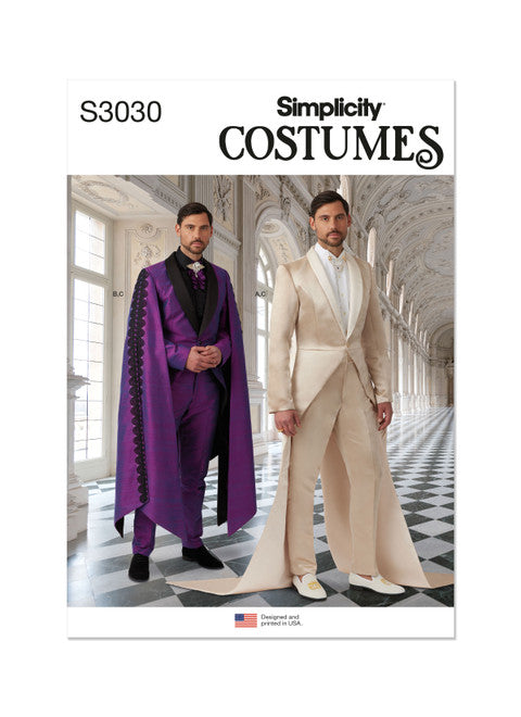 Pattern, SIMPLICITY 3030, Men's Costume Suits