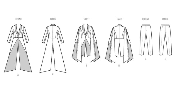 Pattern, SIMPLICITY 3030, Men's Costume Suits