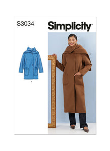 Pattern, SIMPLICITY 3034, Misses' Coats