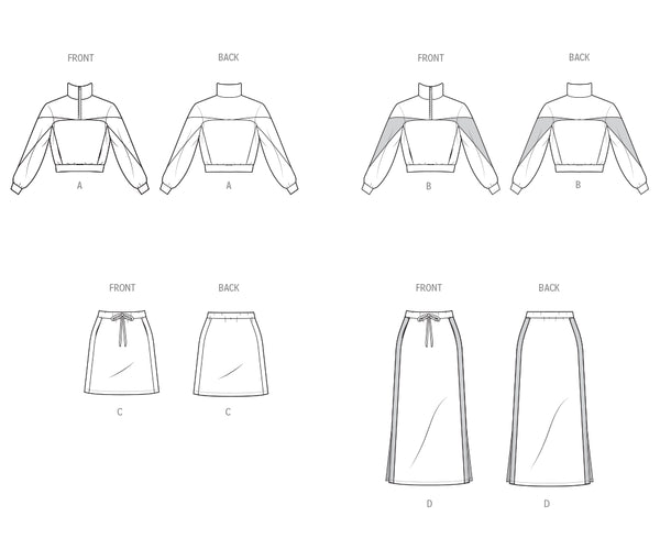 Pattern, SIMPLICITY 3035, Misses' Knit Tops and Skirts