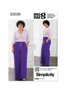 Pattern, SIMPLICITY 3036, Misses' Pants by Mimi G Style