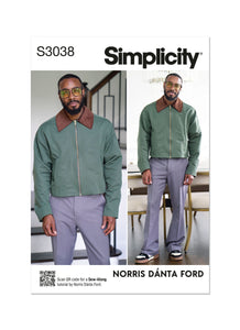 Pattern, SIMPLICITY 3038, Men's Jacket by Norris Dánta Ford