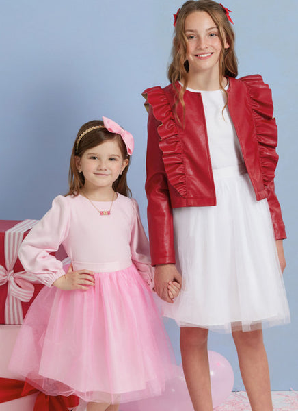 Pattern, SIMPLICITY 3044, Children's and Girls' Skirts, Jacket and Knit Top