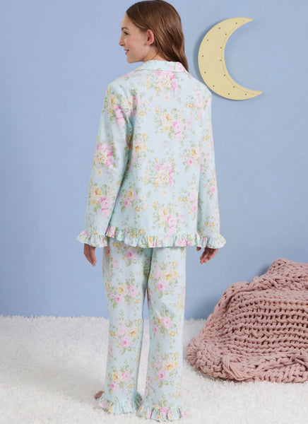 Pattern, SIMPLICITY 3045, Children's and Girls' Lounge Tops, Gown, Shorts and Pants