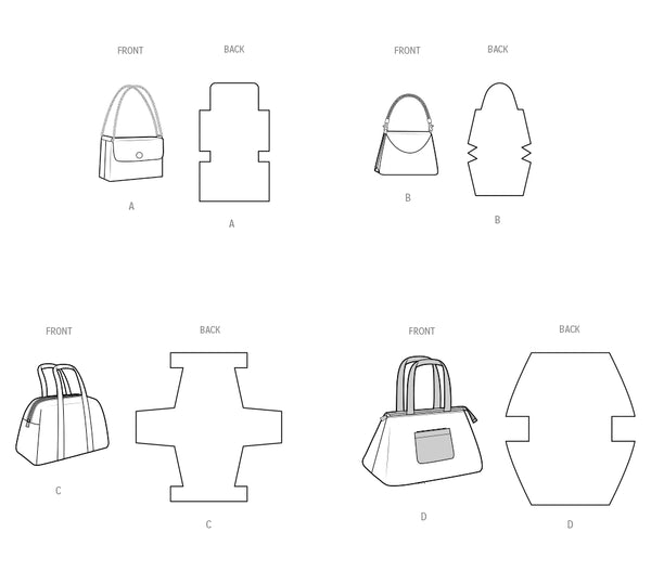Pattern, SIMPLICITY 3052, Bags