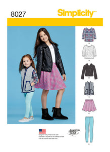 Pattern, SIMPLICITY 8027 Child's & Girls' Sportswear Pattern