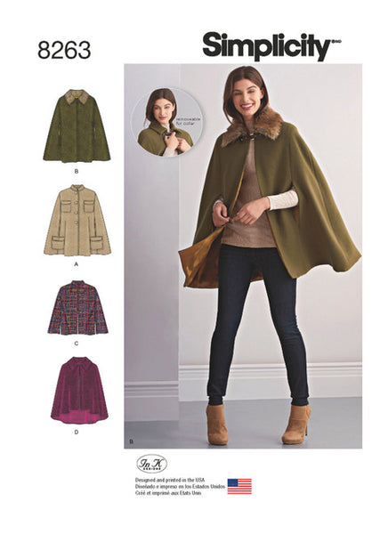 Pattern, SIMPLICITY 8263 Misses' Capes and Capelets