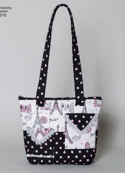 Pattern, SIMPLICITY 8310 Quilted Bags in Three Sizes