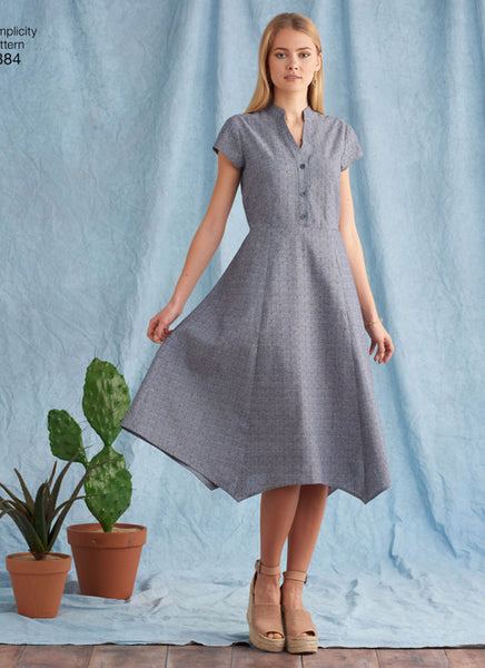 Pattern, SIMPLICITY 8384 Misses' Dress with Length Variations and Top
