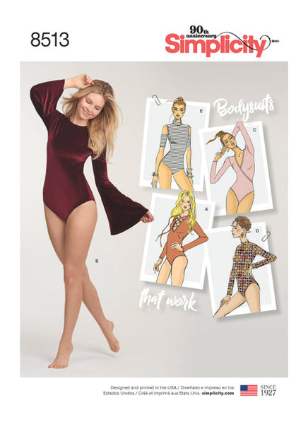 Pattern, SIMPLICITY 8513 Misses' Knit Bodysuits