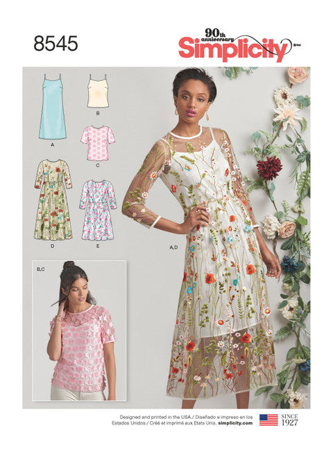 Pattern, SIMPLICITY 8545 Misses' & Miss Petite Dress and Top