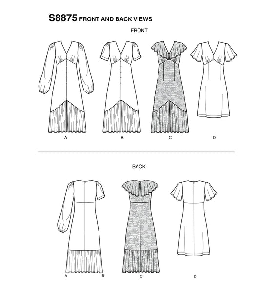 Pattern, SIMPLICITY, 8875, Misses' Dresses