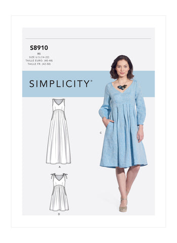 Pattern, SIMPLICITY 8910, Misses Dress