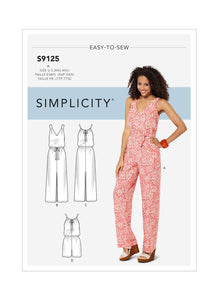 Pattern, SIMPLICITY 9125 Misses' Dresses & Jumpsuits