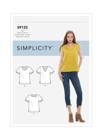 Pattern, SIMPLICITY 9133 Misses' Tops