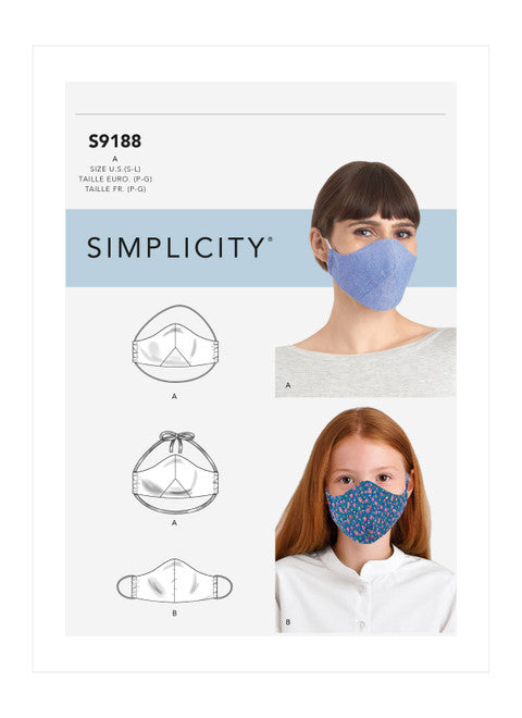 Pattern, SIMPLICITY 9188 Family Face Covers - Mask