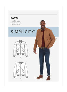 Pattern, SIMPLICITY 9190 Sewing Pattern Men's Jacket