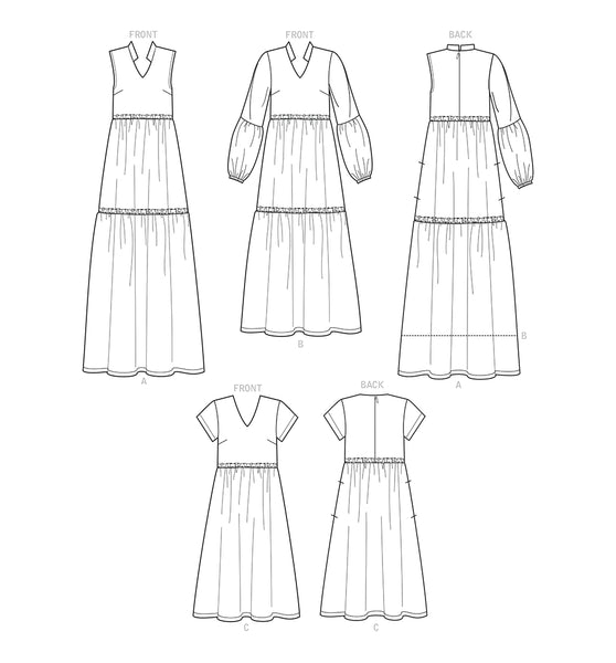 Pattern, SIMPLICITY 9265 Misses' & Women's Tiered Dresses