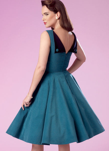 Pattern, SIMPLICITY 9286 Misses' Fold-back Facing Dresses