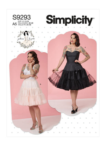 Pattern, SIMPLICITY 9293 Misses' Full Slip & Petticoat