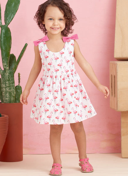 Pattern, SIMPLICITY 9319 Toddlers' Criss-Cross Top, Dresses, Rompers and Panties