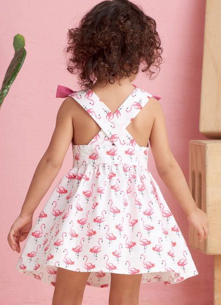 Pattern, SIMPLICITY 9319 Toddlers' Criss-Cross Top, Dresses, Rompers and Panties