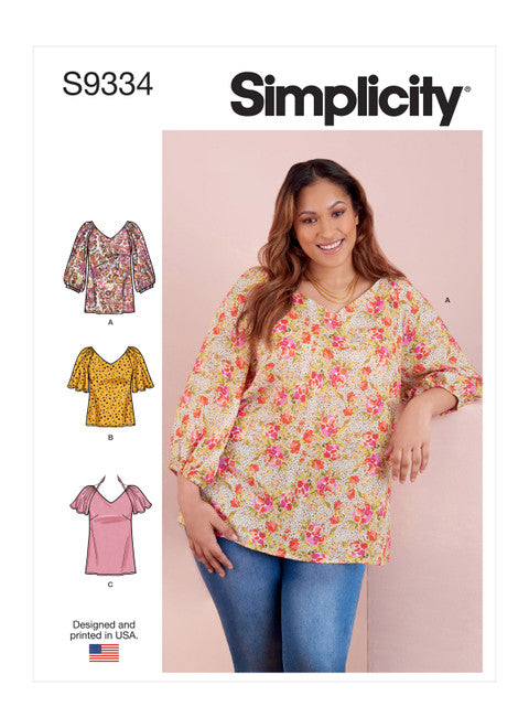 Pattern, SIMPLICITY 9334 Misses' & Women's Tops in Two Lengths