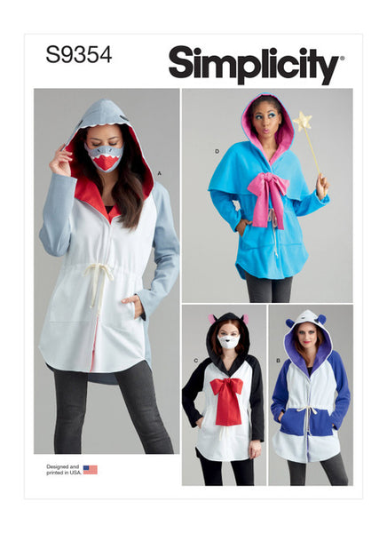 Pattern, SIMPLICITY 9354 Misses' Jacket Costume with Masks and Hat