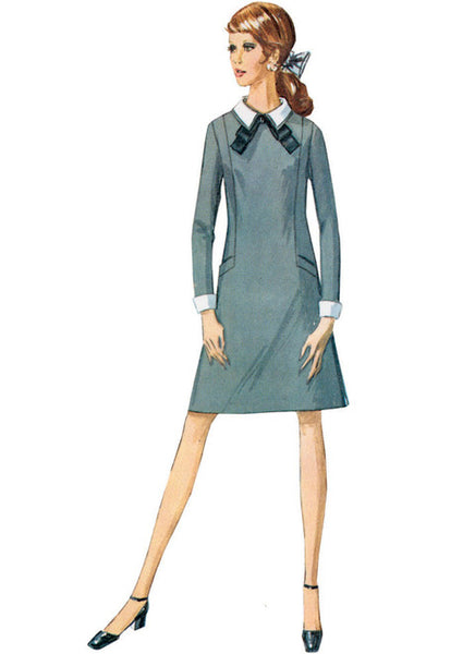 Pattern, SIMPLICITY 9371 Misses' & Women's Vintage Dress with Collar, Cuff and Sleeve Variations