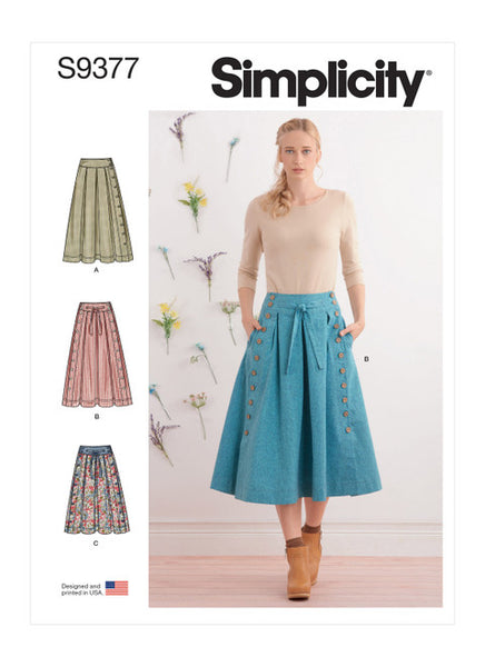 Pattern, SIMPLICITY 9377  Misses' Flared Skirts in Two Lengths