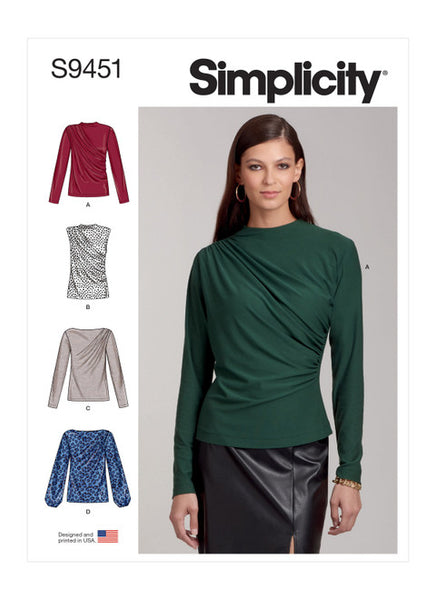 Pattern, SIMPLICITY 9451 Misses' Knit Tops