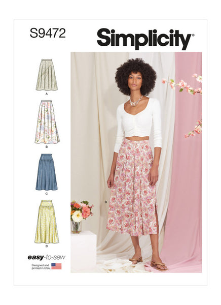 Pattern, SIMPLICITY 9472 Misses' Skirts