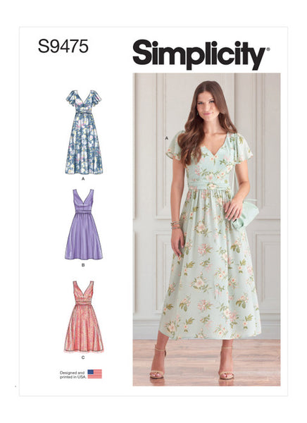 Pattern, SIMPLICITY 9475 Misses' Dresses