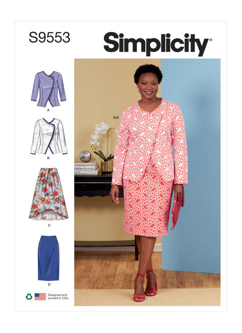 Pattern, SIMPLICITY 9553 Women's Jacket and Skirts