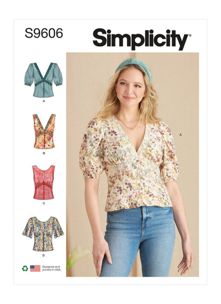 Pattern, SIMPLICITY 9606 Misses' Blouse