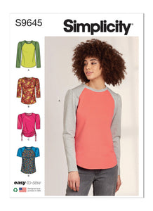 Pattern, SIMPLICITY 9645 Misses' Knit Tops