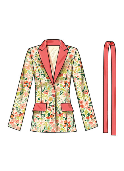 Pattern, SIMPLICITY 9688 Misses' and Women's Jacket with Tie Belt