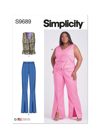 Pattern, SIMPLICITY 9689 Misses' and Women's Vest and Pants