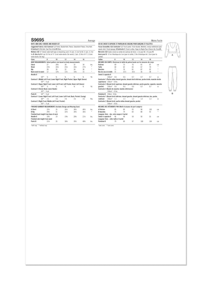 Pattern, SIMPLICITY 9695 Girls' and Boys' Hoodie and Jogger Set