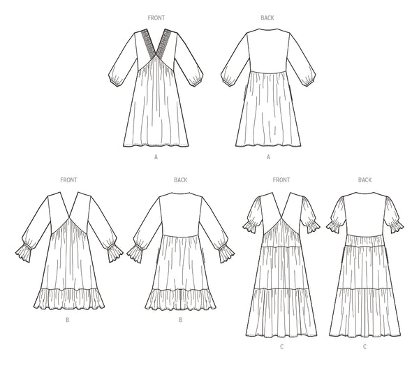 Pattern, SIMPLICITY 9702 Misses Empire Dress