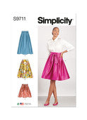 Pattern, SIMPLICITY 9711 Misses' Skirts