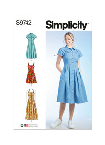 Pattern, SIMPLICITY 9742 Misses' Dresses