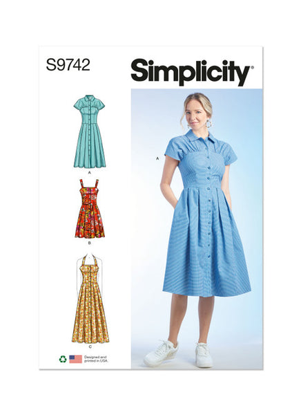 Pattern, SIMPLICITY 9742 Misses' Dresses