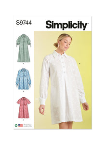 Pattern, SIMPLICITY 9744 Misses' Dresses