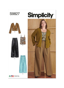 Pattern, SIMPLICITY 9827, Women's Pants in Two Lengths